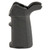 Close-up of black Magpul MIAD Gen 1.1 grip showing aggressive texture and modular design