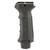 Close-up of UTG black vertical forward grip ambidextrous ergonomic design detail