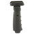 Side angle view showing five adjustable folding positions of black UTG forward grip