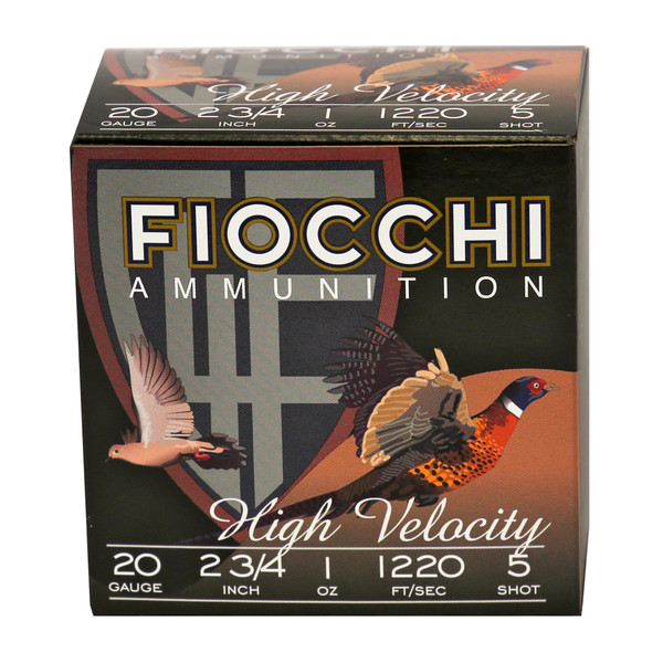 FIOCCHI HUNTING HV - 20 GA - 2.75" - #5 - 1 OZ - 25 RDS/BOX