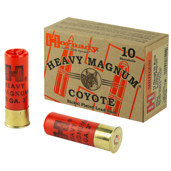HORNADY HEAVY METAL COYOTE - 12 GA - 3" - #00 BUCK - 1-1/2 OZ - 10 RDS/BOX