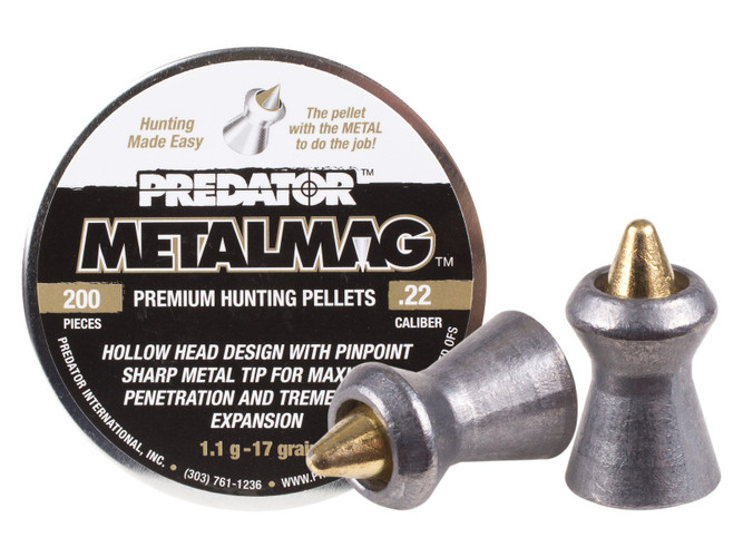 PREDATOR METALMAG - .22 CAL - METAL TIP - 17.0 GR - 200/tin