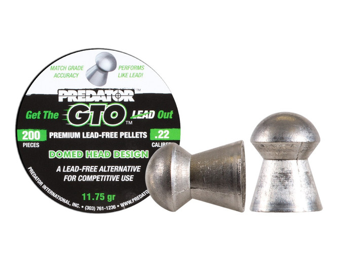 PREDATOR GTO LEAD FREE - .22 CAL - ROUND - 11.75 GR - 200/tin