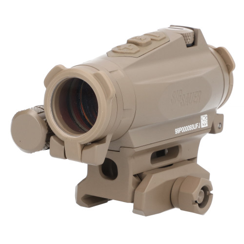 Sig Sauer - 2 MOA, 65 MOA/2 MOA - Red - Red Dot Sight - NV compatible, multi reticle system, 50,000-hour runtime, IPX8-rated, MIL-STD-810 - FDE