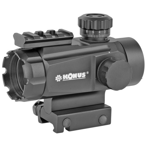 Konus - Multi Reticle System - Red, Green - Red Dot Sight - Dual Mount System - Black