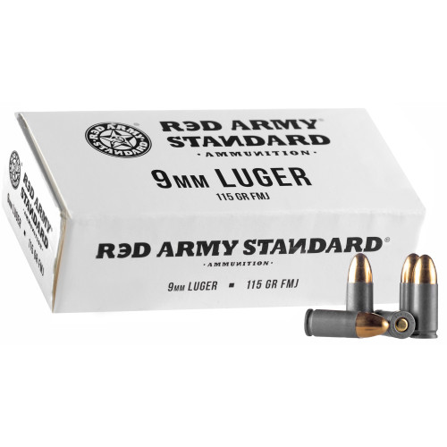 Red Army Standard - 9mm Luger - 115 - FMJ - 50 Rds/box