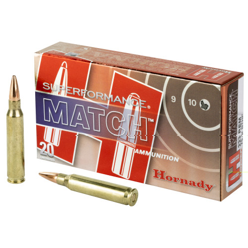 HORNADY 223 REM - 75 GR - BTHP - 20 RDS/BOX