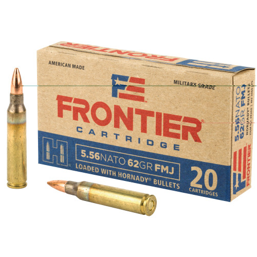 FRONTIER CARTRIDGE 556 NATO	 - 62 GR - FMJ - 20 RDS/BOX
