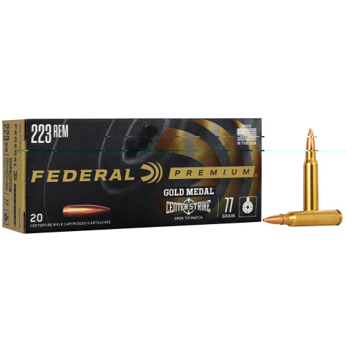 Federal Gold Medal - 223 Rem - 77gr - OTM - 20 Rds/box