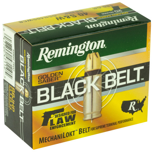 Remington Golden Saber Black Belt - 40 S&W - 180gr - JHP - 20 Rds/box
