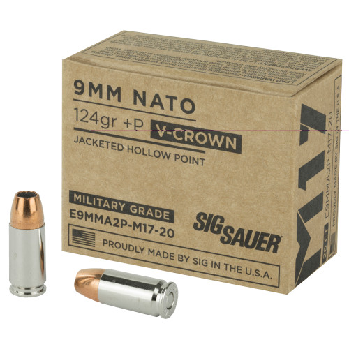 SIG SAUER - 9MM - 124 GR - JHP - 20 RDS/BOX