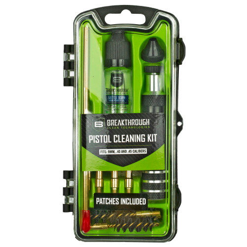 BREAKTHROUGH CLEAN TECHNOLOGIES - PISTOL CLEANING KIT - 9MM/.40/.45 CAL