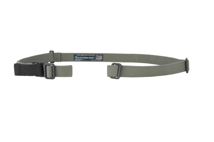BLUE FORCE VICKERS COMBAT SLING - 2 POINT - RANGER GREEN - PLASTIC