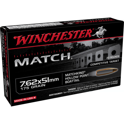 WINCHESTER  762 NATO - 175 GR - BTHP - 20 RDS/BOX