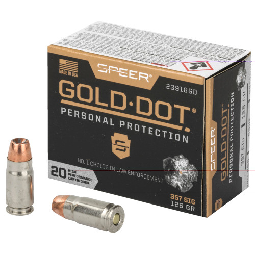 SPEER  - 357 SIG - 125 GR - GOLD DOT HOLLOW POINT - 20 RDS/BOX