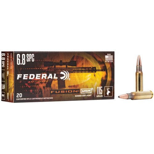 FEDERAL 6.8 SPC - 115 GR - SOFT POINT - 20 RDS/BOX