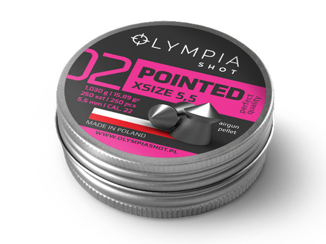 OLYMPIA SHOT - .22 CAL - POINTED - 15.89 GR - 250/tin