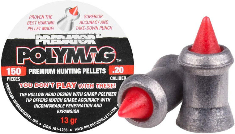 PREDATOR POLYMAG - .20 CAL - POLYMER TIP - 13 GR - 150/tin