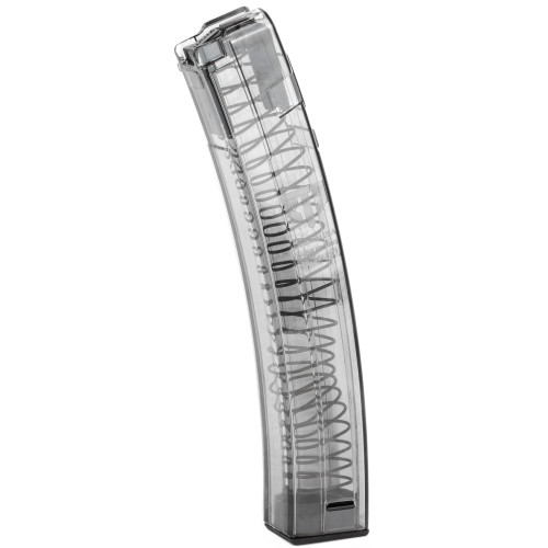 ETS HK MP5 MAGAZINE - 9MM - 10 ROUND CAPACITY - 30 ROUND BODY - POLYMER - CLEAR