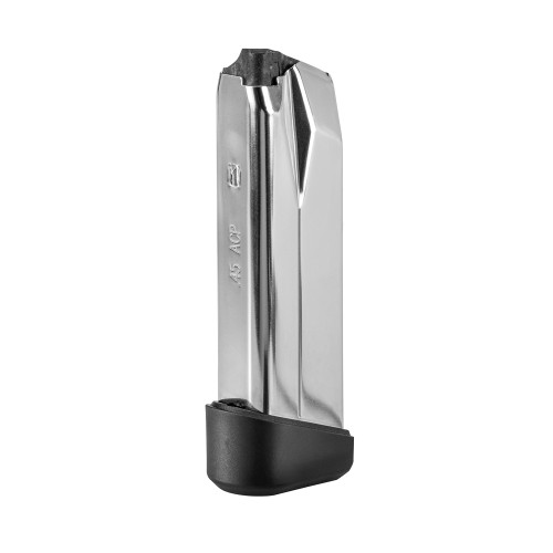 FN 545 MAGAZINE - 45 ACP - 10 ROUND CAPACITY - 15 ROUND BODY - STEEL - SILVER/BLACK
