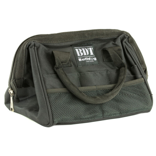 Bulldog Tact Ammo and Accessories Bag in black with metal zipper pulls