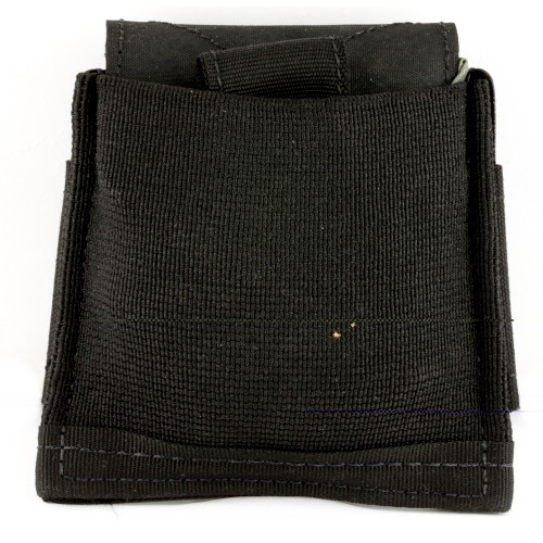 Blue Force Gear Black Small Belt Mounted Dump Pouch compact folded position