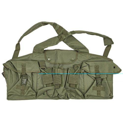 NcStar VISM AK Chest Rig in green with six magazine pouches