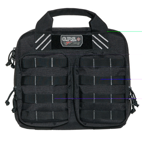 GPS Tac Double Range Bag Black with MOLLE webbing and twin ammo pockets
