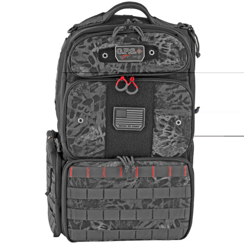 GPS Tac Range Backpack Tall Blackout with YKK zippers and visual ID system