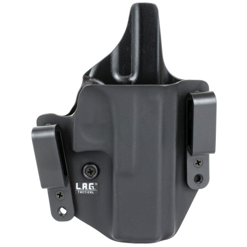 LAG Defender OWB IWB holster for Glock 17 in black right-hand