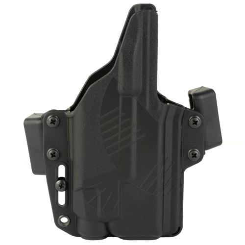 Raven Perun LC OWB holster for Glock 19 with TLR-7 in black