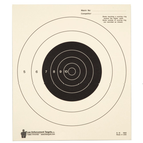 Action Target Bullseye Paper Targets 100-Pack for shooting practice