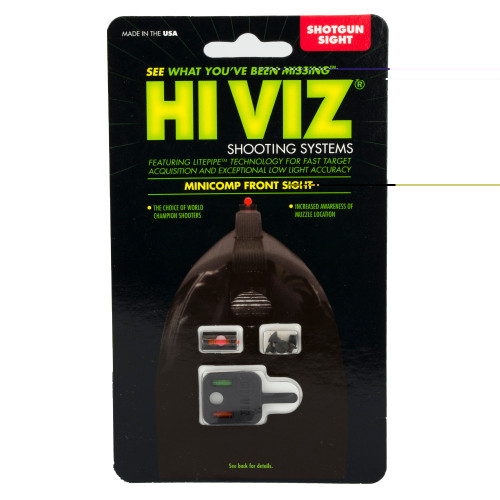 Hi-Viz Mini Comp Shotgun Iron Sight with red green and orange options
