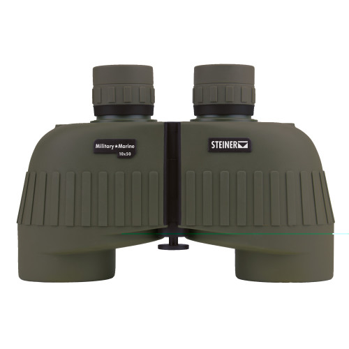 Steiner Military Marine 10x50 Binoculars front view black rugged design