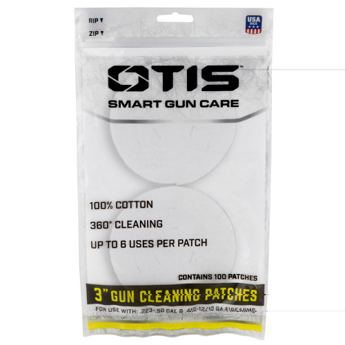 OTIS TECHNOLOGY PATCHES - UNIVERSAL GUN CLEANING PATCH - 100 PK