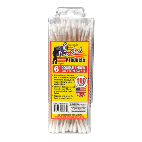 PRO-SHOT PRODUCTS - COTTON SWAB - 6" - MOP - 100 PK