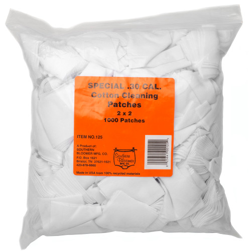 Southern Bloomer 30 Cal Cotton Cleaning Patches 1000 Pack bulk value bag