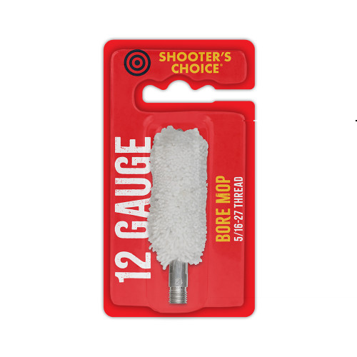 Shooter's Choice 12 Gauge Cotton Bore Mop with Aluminum Stem for shotgun cleaning