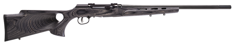Savage Arms A22 22LR bolt-action rifle with laminate thumbhole stock and 22-inch barrel