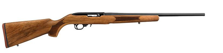 Ruger 10/22 22LR semi-automatic rifle with blued finish and French walnut stock