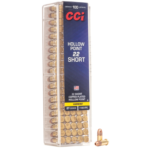CCI - 22 SHORT - 27 GR - CPHP - 100 RDS / BOX