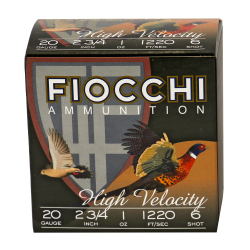 FIOCCHI LEAD HUNTING HV - 20 GA - 2.75" - #6 - 1 OZ - 25 RDS/BOX