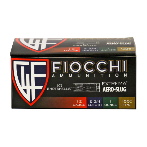FIOCCHI AERO-SLUG HV - 12 GA - 2.75" - SLUG - 1 OZ - 10 RDS/BOX