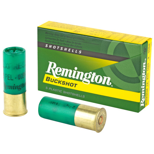 REMINGTON - 12 GA - 2.75" - #00 BUCK - 9 PEL - 5 RDS/BOX