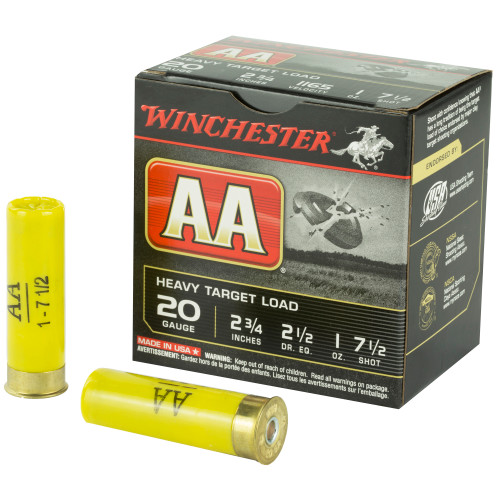 WINCHESTER AA TARGET - 20 GA - 2.75" - #7.5 - 1 OZ - 25 RDS/BOX