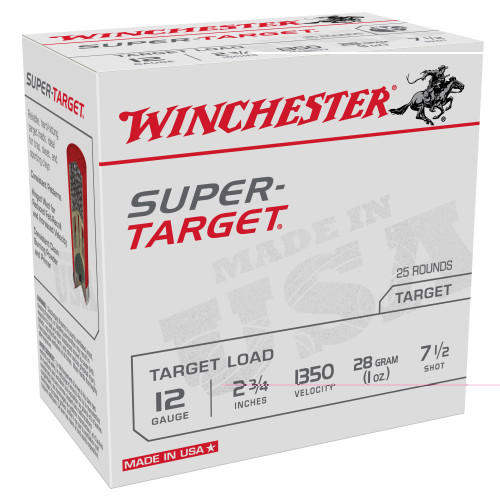 WINCHESTER SUPER-TARGET HV - 12 GA - 2.75" - #7.5 - 1 OZ - 25 RDS/BOX