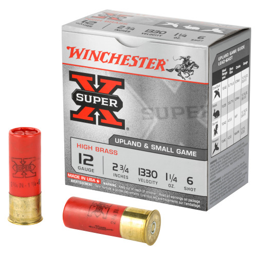 WINCHESTER SUPER-X HB - 12 GA - 2.75" - #6 - 1 1/4 OZ - 25 RDS/BOX