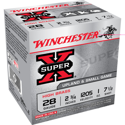 WINCHESTER SUPER-X - 28 GA - 2.75" - #7.5 - 1 OZ - 25 RDS/BOX