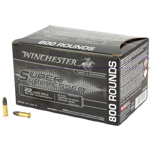 WINCHESTER - 22 LR - 45 GR - CPRN - 800 RDS/BOX - WNSUP22LRB