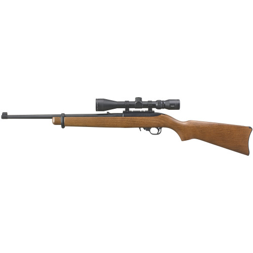 RUGER 10/22 CARBINE - 22LR - 18.5" - 10+1 - WOOD - SCOPED - CA LEGAL